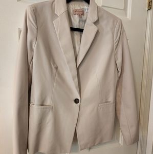 Bone Colored Single Button Blazer | size 6